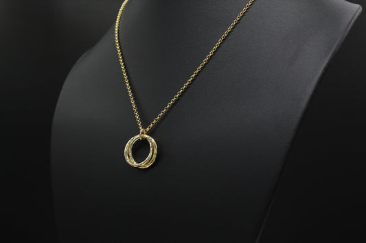 Hammered Linked Infinity Ring Necklace - Perfect for Birthdays, Valentines Day, Gift Giving - Best Friend Gifts