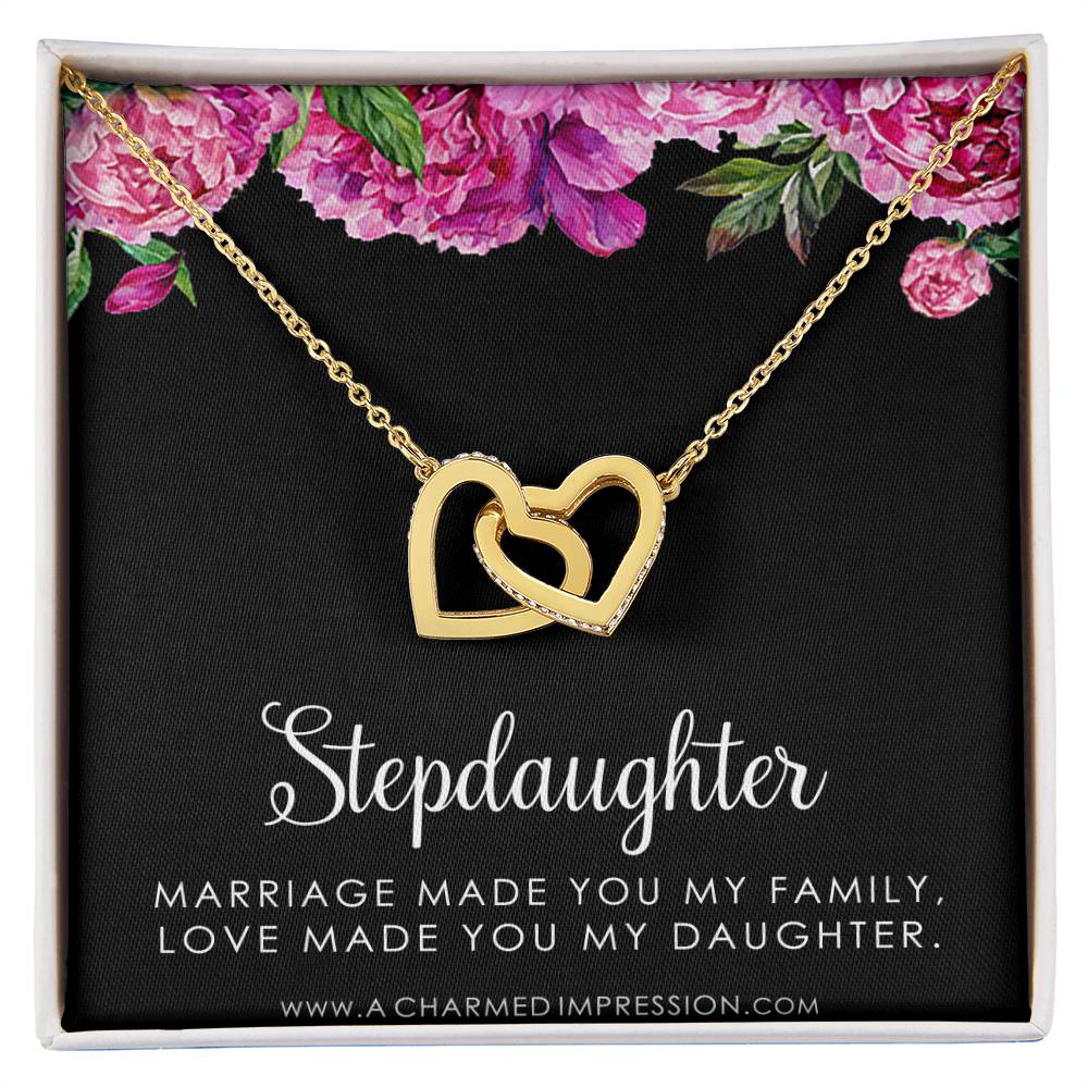 Stepdaughter Gifts from Stepmom Stepdad, Birthday Gifts for Daughter from Mom Dad, Stepdaughter Necklace, Unbiological Daughter Gift
