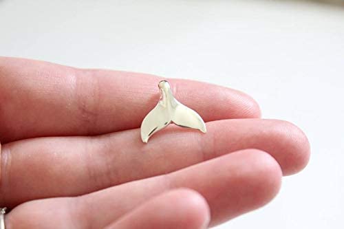 A Charmed Impression Sterling Silver High Polished Mermaid Tail • Whale Tail • Necklace Pendant Charm