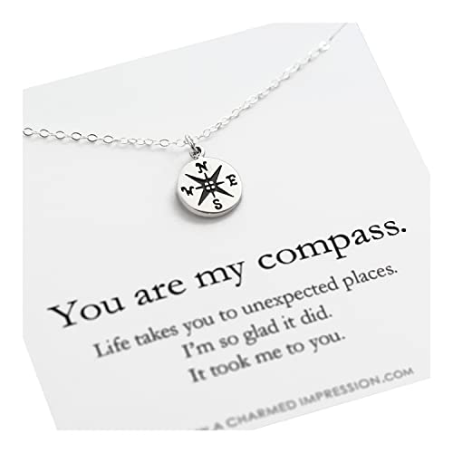 You are my Compass Necklace Wife Girlfriend Gift Alt