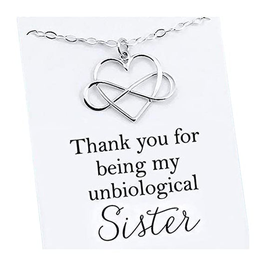Unbiological Sister Gifts • Sisters Jewelry • Gifts for Best Friend • Christmas Gifts for Women • Sterling Silver Necklaces for 2 3 4 • Unbiological Sister Necklace • Birthday Gift • Thank You Gifts