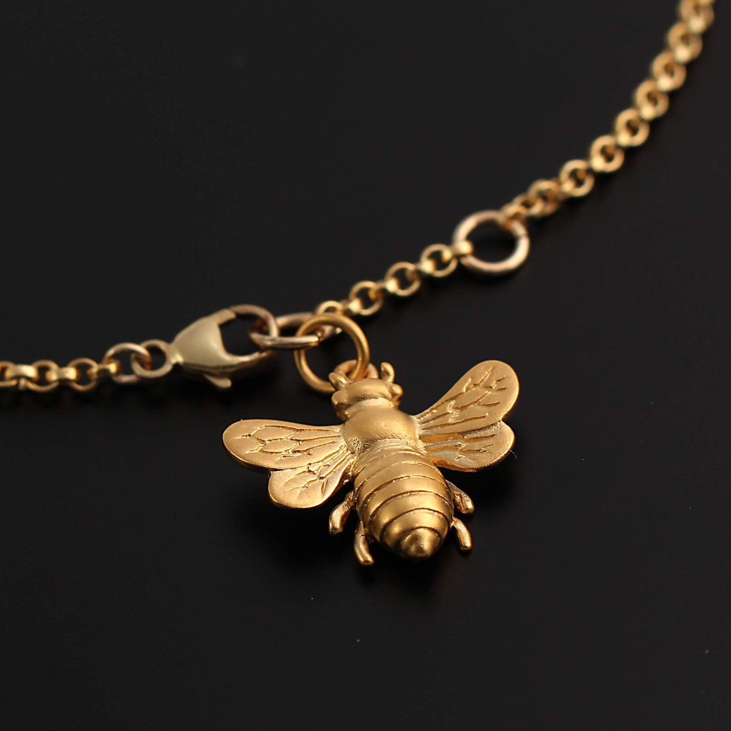 Bee Charm Bracelet • Honey Bee Bumblebee • Handcrafted Jewelry • Gift for Women