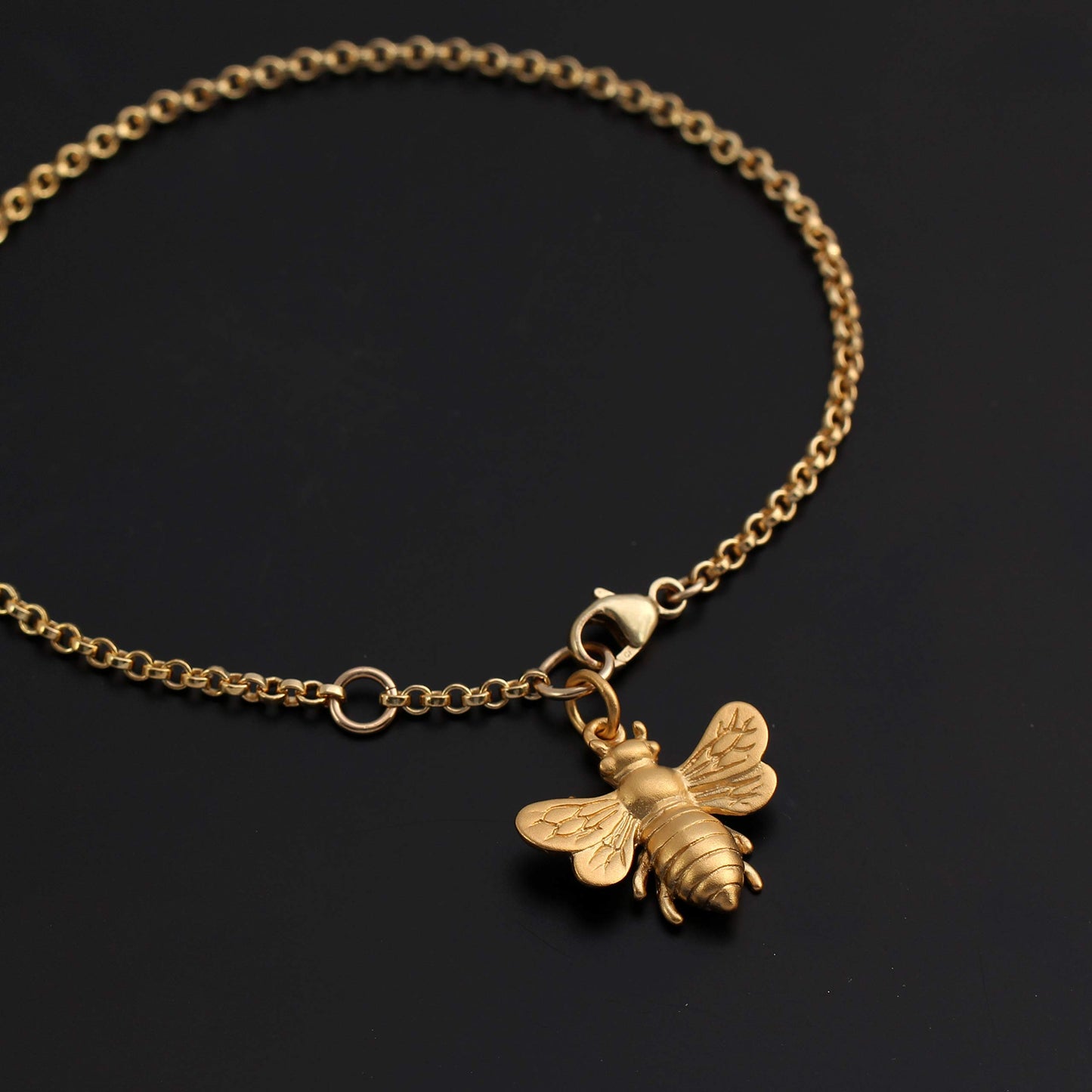 Bee Charm Bracelet • Honey Bee Bumblebee • Handcrafted Jewelry • Gift for Women