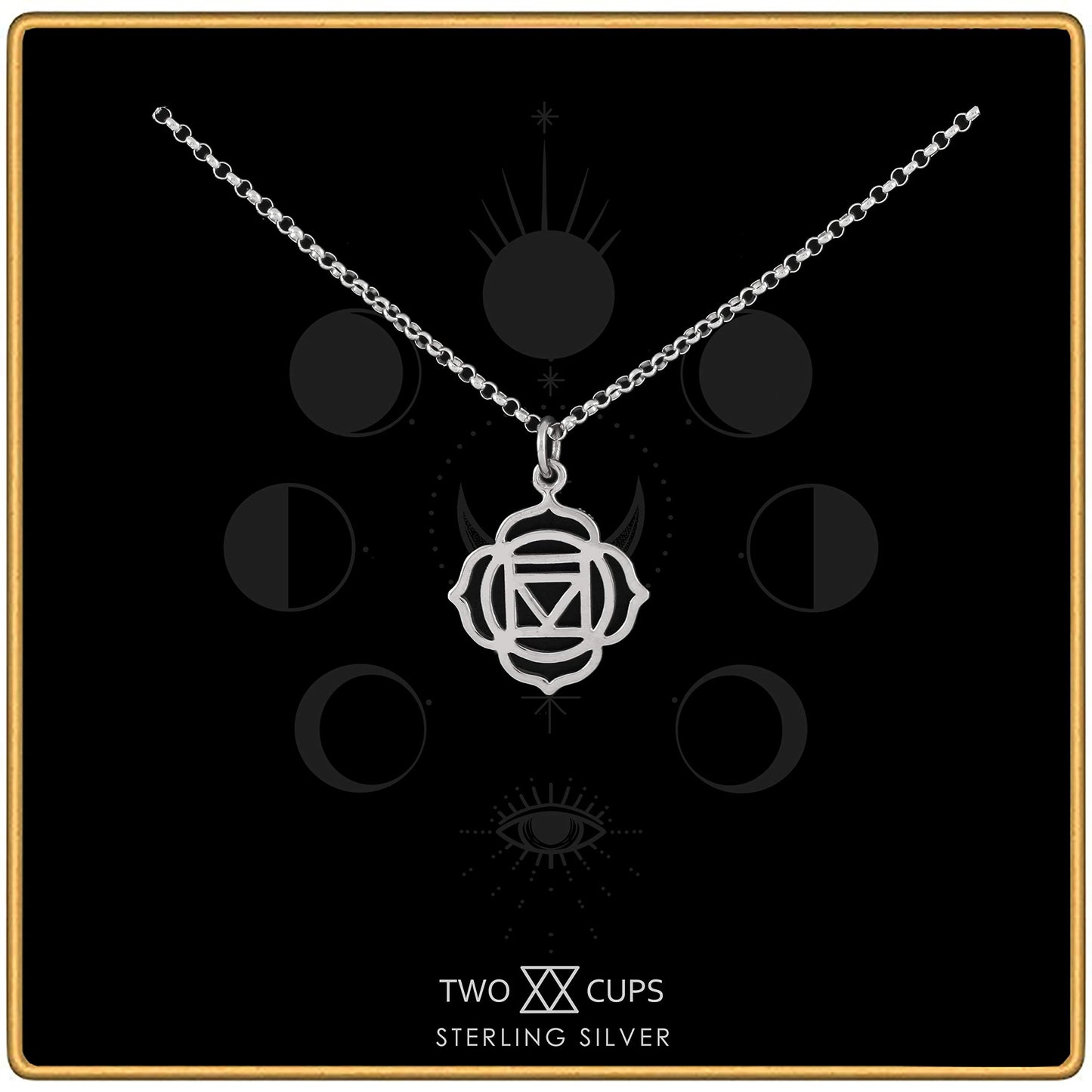 Two Cups Root Chakra Necklace • Healing Jewelry • Adjustable Chain Length
