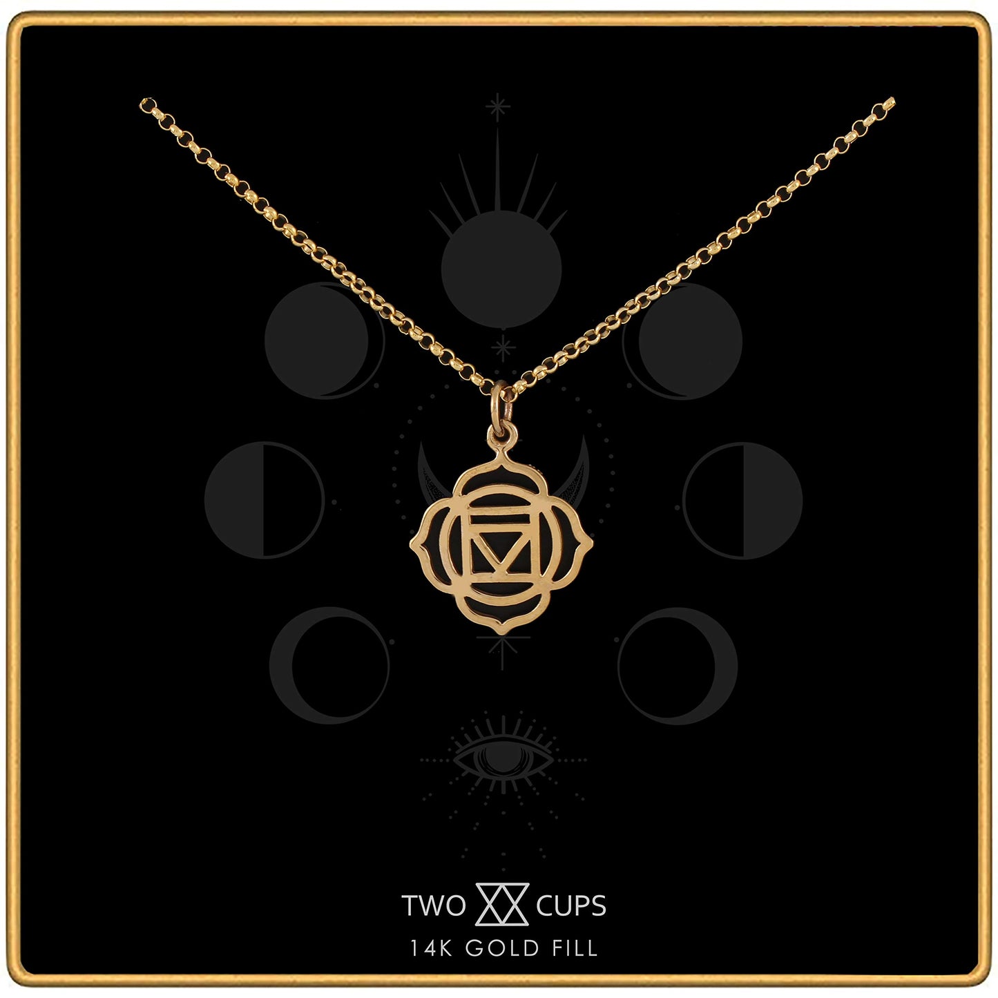Two Cups Root Chakra Necklace • Healing Jewelry • Adjustable Chain Length