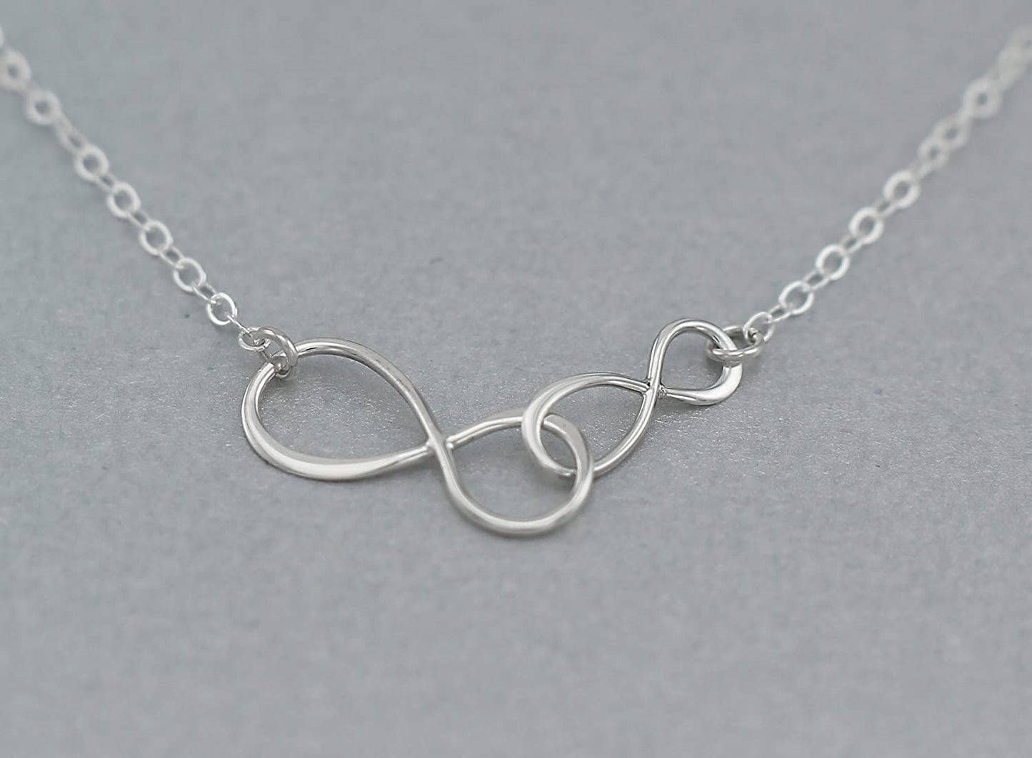 Father and Daughter Necklace • Intentional Gift • Silver Double Infinity • Infinite Love