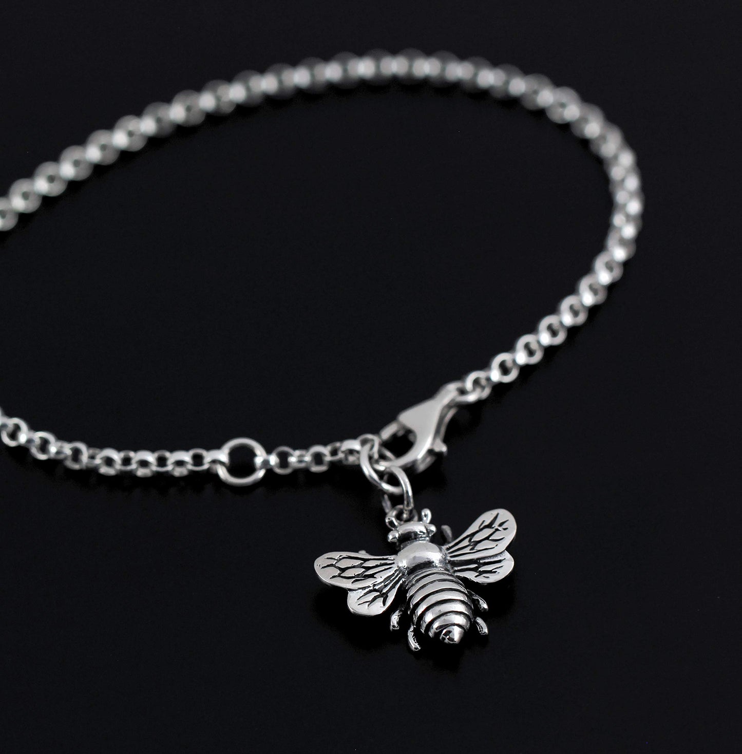 Bee Charm Bracelet • Honey Bee Bumblebee • Handcrafted Jewelry • Gift for Women