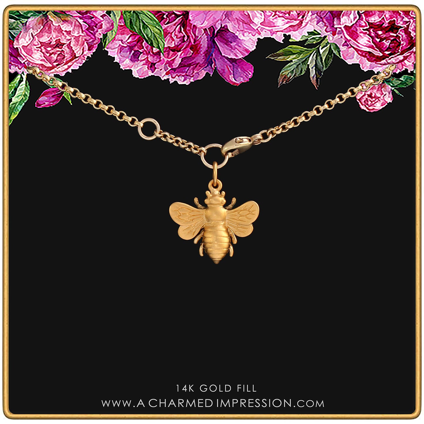 Bee Charm Bracelet • Honey Bee Bumblebee • Handcrafted Jewelry • Gift for Women
