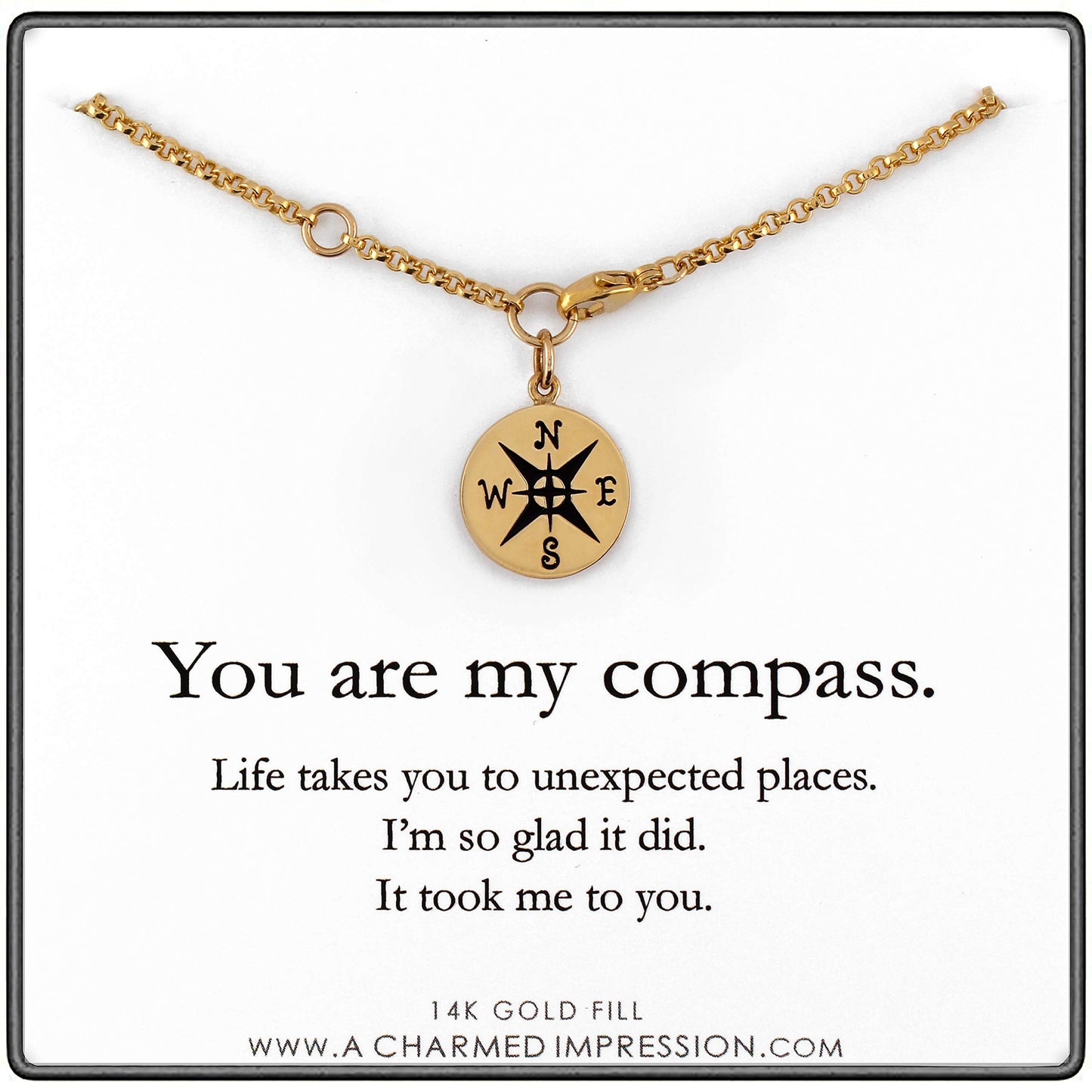 You are My Compass • I'd be Lost Without You • Intentional Charm Bracelet • Unique Handcrafted Gift for Wife/Girlfriend/Best Friend