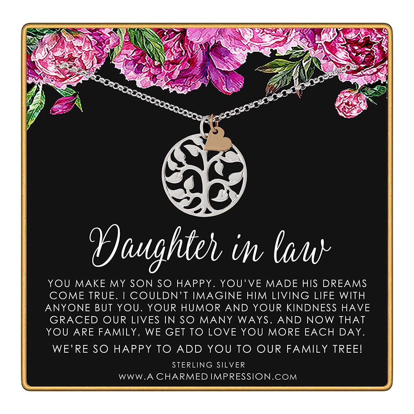 Daughter in Law Gift • Welcome to our Family Tree • Sterling Silver • Intentional Jewelry