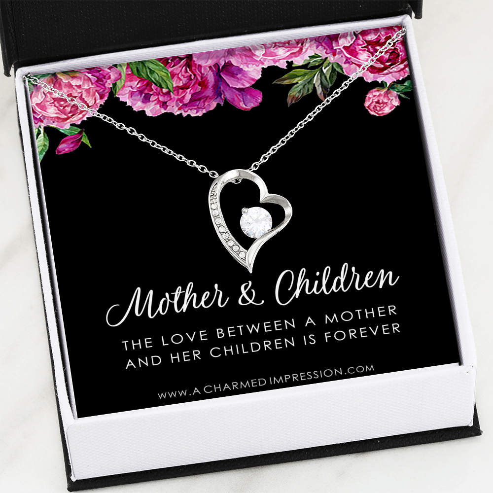 Mother and Children Necklace, Gifts for Mom Jewelry, Family Necklace, Mother Daughter Necklace, Mother's Day Birthday