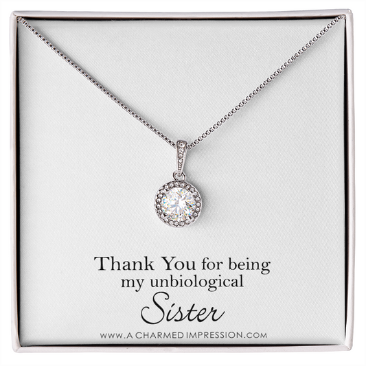 Unbiological Sister Necklace, Bonus Sister Gift, Sister-in-Law Gift, Jewelry for Sister in Law, Step Sister Gift, Soul Sister, Best Friend - Eternal Hope Necklace