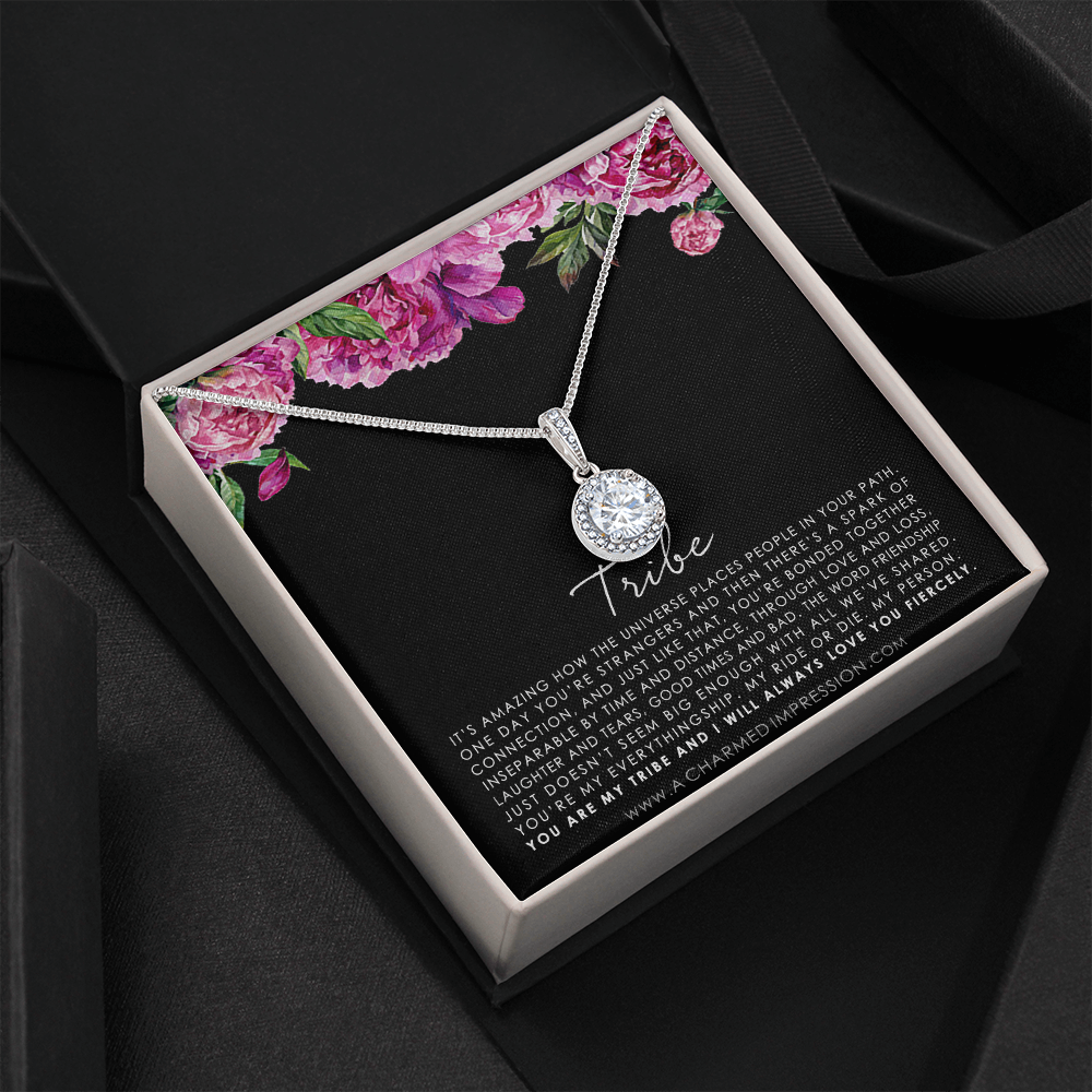 Tribe Necklace, Friendship Jewelry for Best Friend, Soul Sisters, Gift for Close Friend, Friendship Necklace, Bestie Gift, BFF Gift - Floral Eternal Hope Neclace