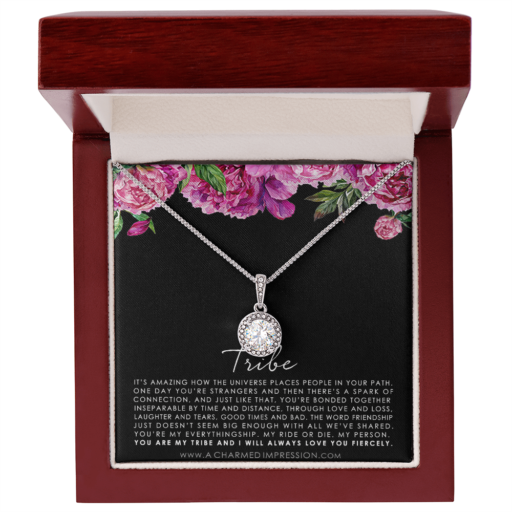 Tribe Necklace, Friendship Jewelry for Best Friend, Soul Sisters, Gift for Close Friend, Friendship Necklace, Bestie Gift, BFF Gift - Floral Eternal Hope Neclace