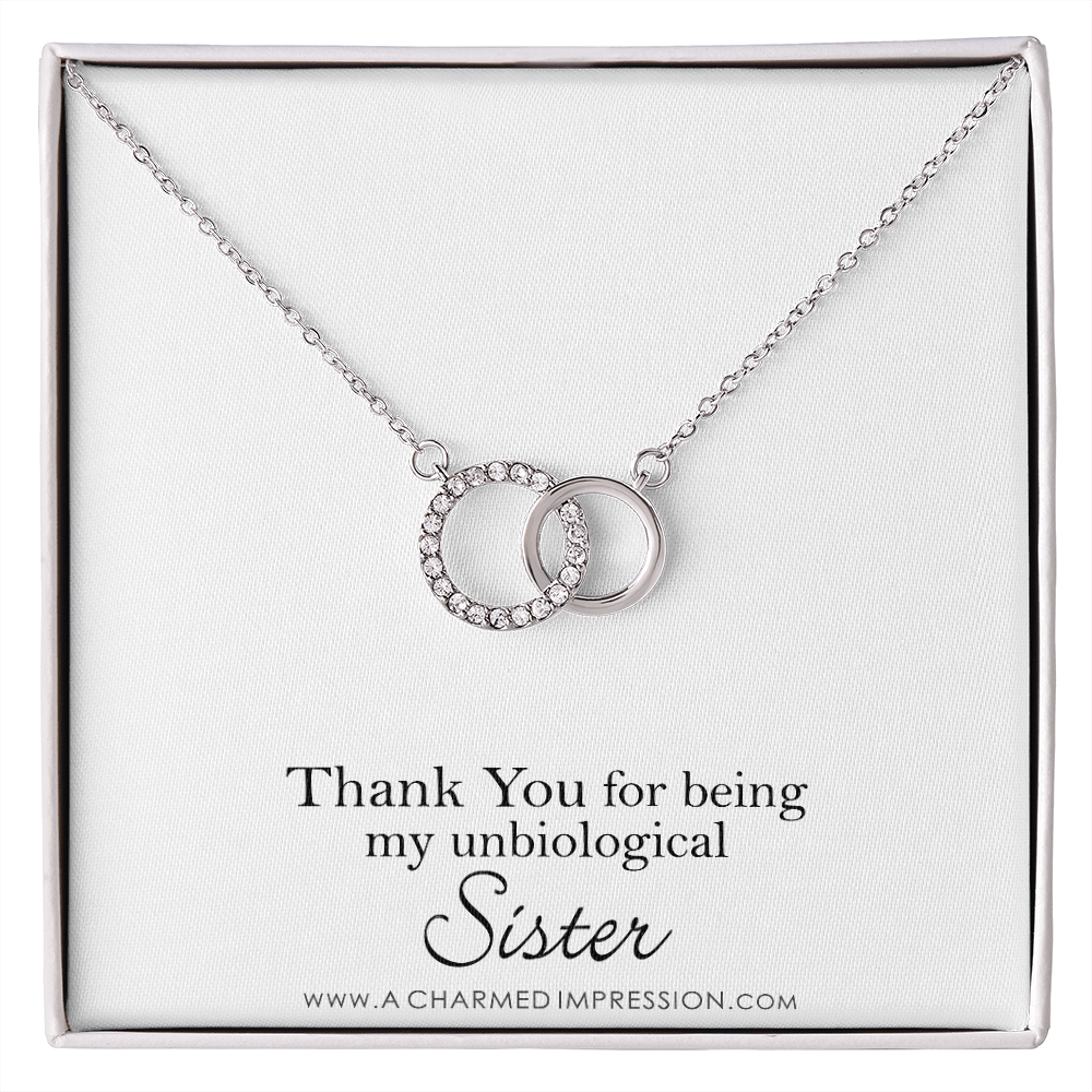 Unbiological Sister Necklace, Bonus Sister Gift, Sister-in-Law Gift, Jewelry for Sister in Law, Step Sister Gift, Soul Sister, Best Friend - Perfect Pair Neckace