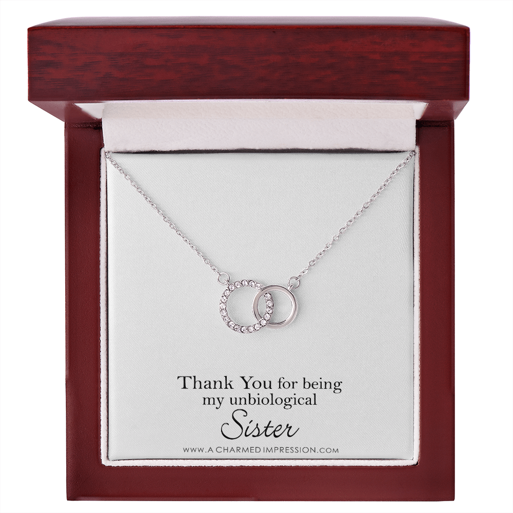 Unbiological Sister Necklace, Bonus Sister Gift, Sister-in-Law Gift, Jewelry for Sister in Law, Step Sister Gift, Soul Sister, Best Friend - Perfect Pair Neckace