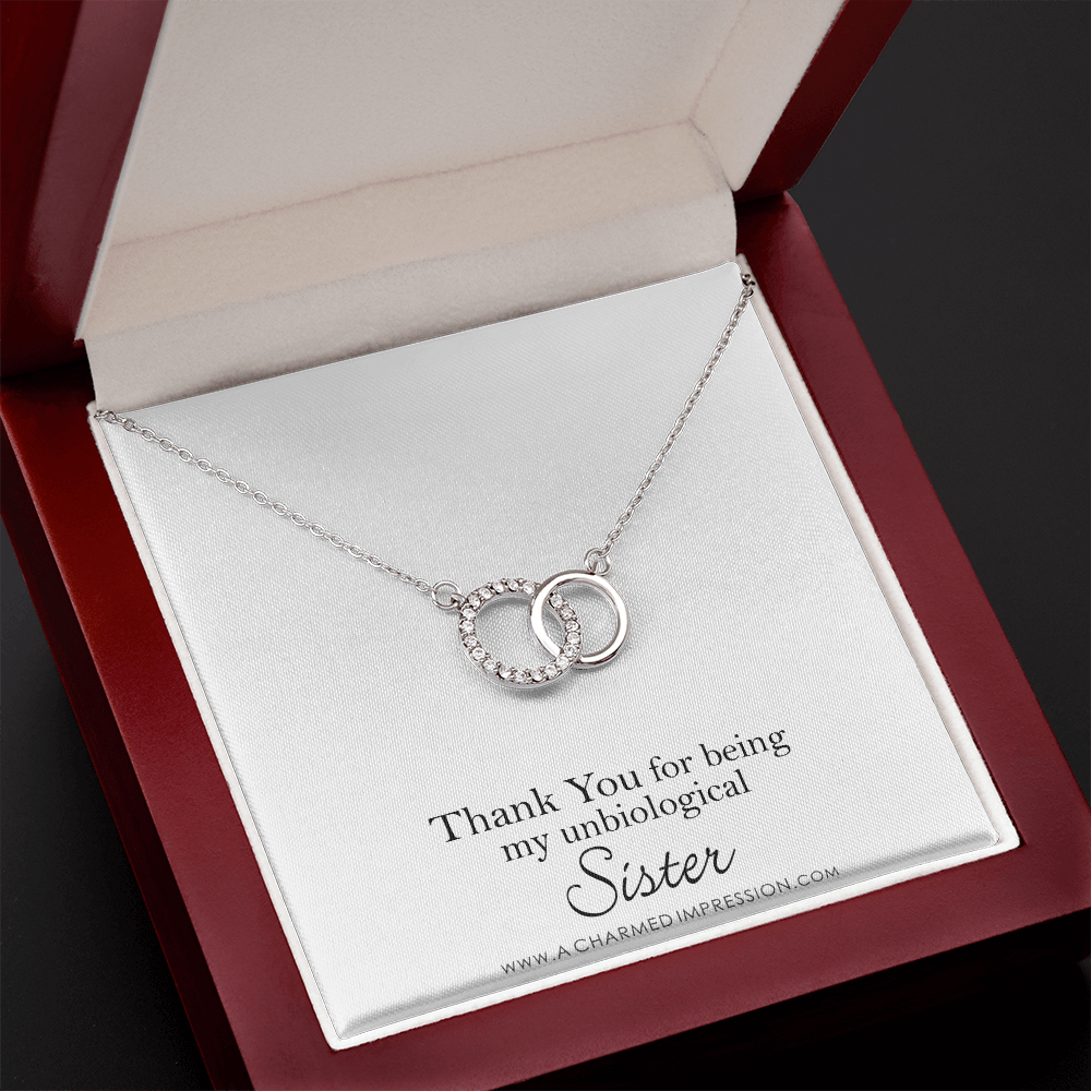 Unbiological Sister Necklace, Bonus Sister Gift, Sister-in-Law Gift, Jewelry for Sister in Law, Step Sister Gift, Soul Sister, Best Friend - Perfect Pair Neckace