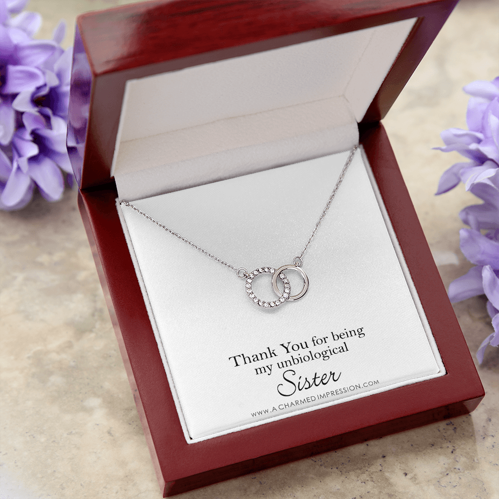 Unbiological Sister Necklace, Bonus Sister Gift, Sister-in-Law Gift, Jewelry for Sister in Law, Step Sister Gift, Soul Sister, Best Friend - Perfect Pair Neckace