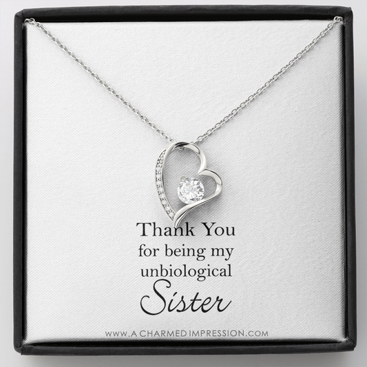 Unbiological Sister Necklace, Bonus Sister Gift, Sister-In-Law Gift, Jewelry for Sister in Law, Step Sister Gift, Soul Sister, Best Friend