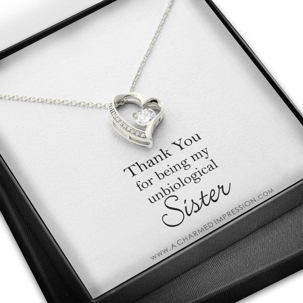 Unbiological Sister Necklace, Bonus Sister Gift, Sister-In-Law Gift, Jewelry for Sister in Law, Step Sister Gift, Soul Sister, Best Friend