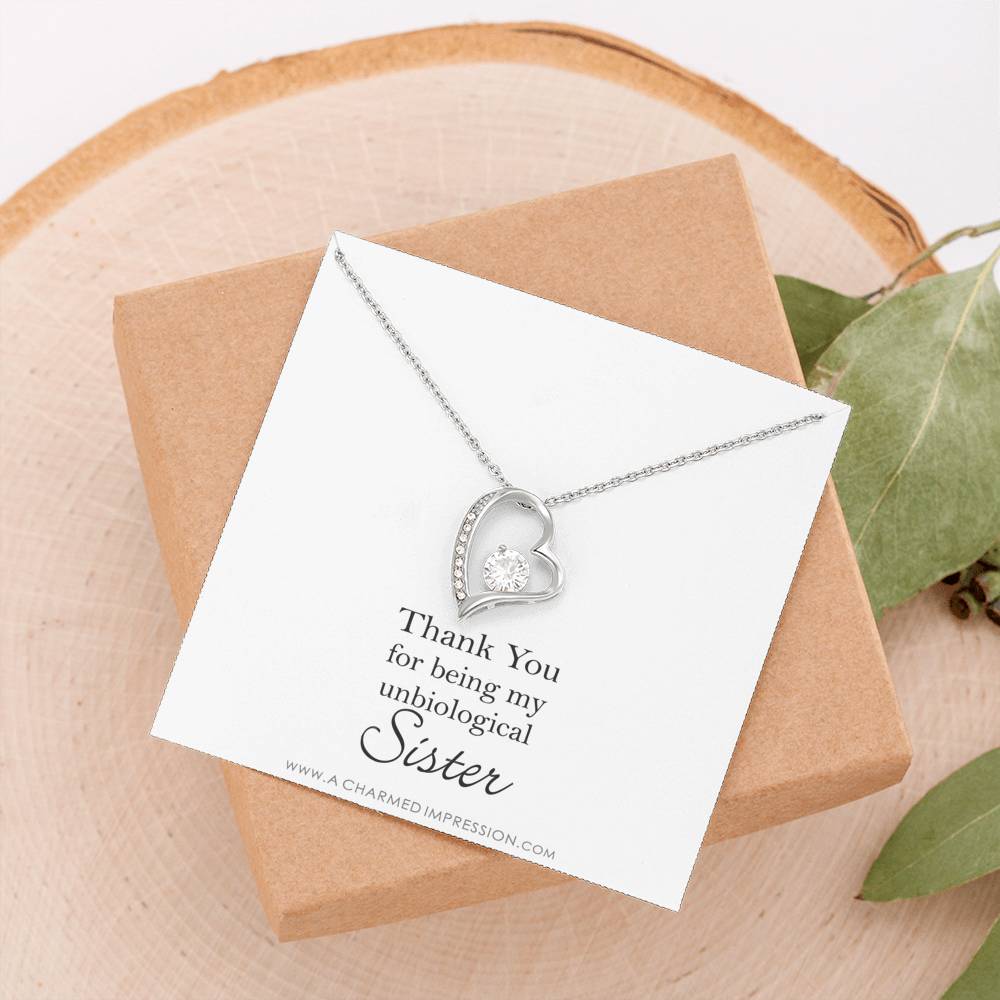 Unbiological Sister Necklace, Bonus Sister Gift, Sister-In-Law Gift, Jewelry for Sister in Law, Step Sister Gift, Soul Sister, Best Friend