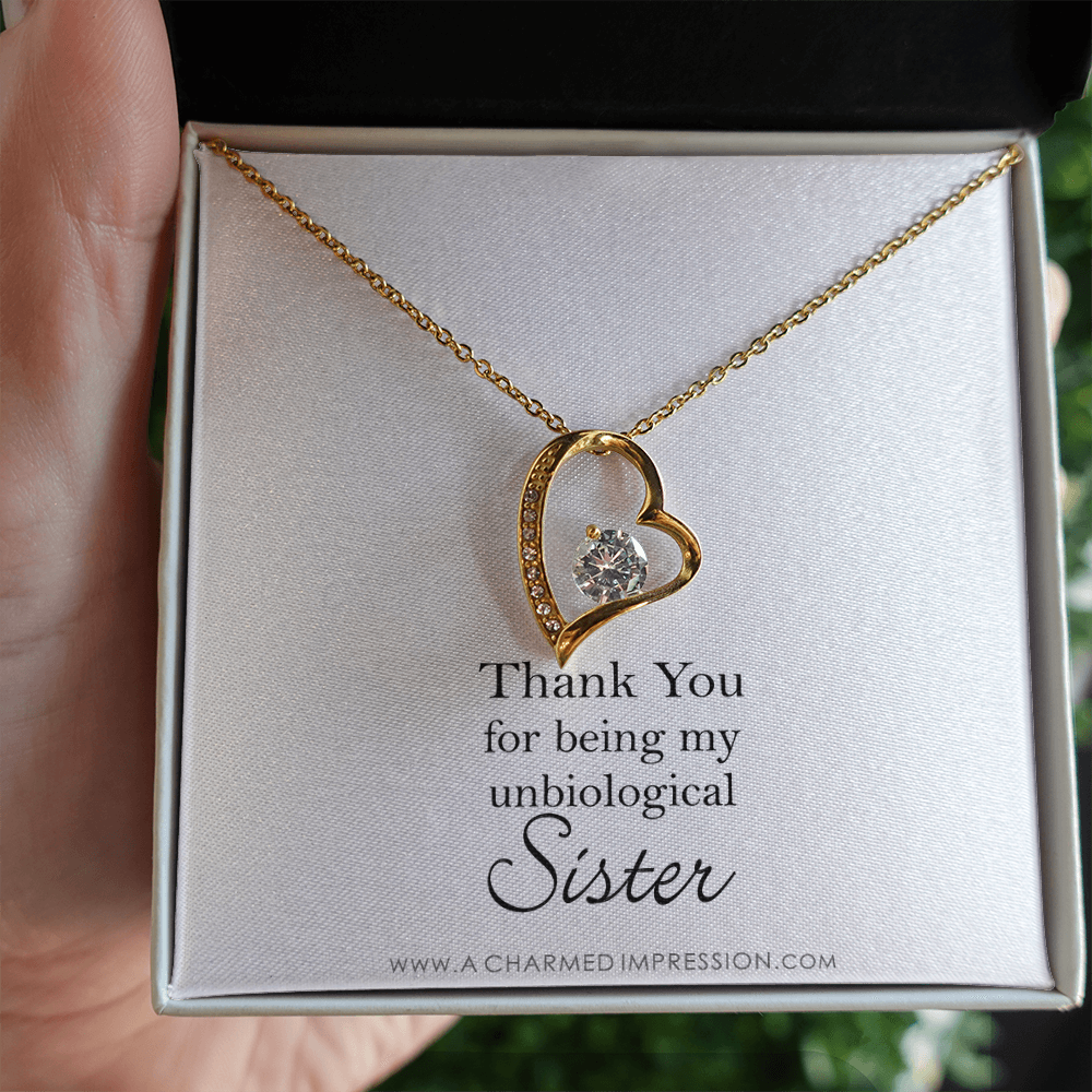 Unbiological Sister Necklace, Bonus Sister Gift, Sister-In-Law Gift, Jewelry for Sister in Law, Step Sister Gift, Soul Sister, Best Friend