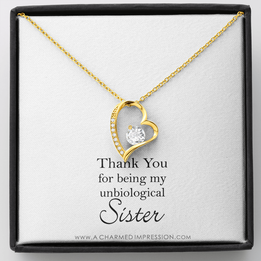 Unbiological Sister Necklace, Bonus Sister Gift, Sister-In-Law Gift, Jewelry for Sister in Law, Step Sister Gift, Soul Sister, Best Friend