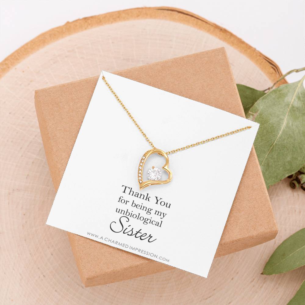 Unbiological Sister Necklace, Bonus Sister Gift, Sister-In-Law Gift, Jewelry for Sister in Law, Step Sister Gift, Soul Sister, Best Friend