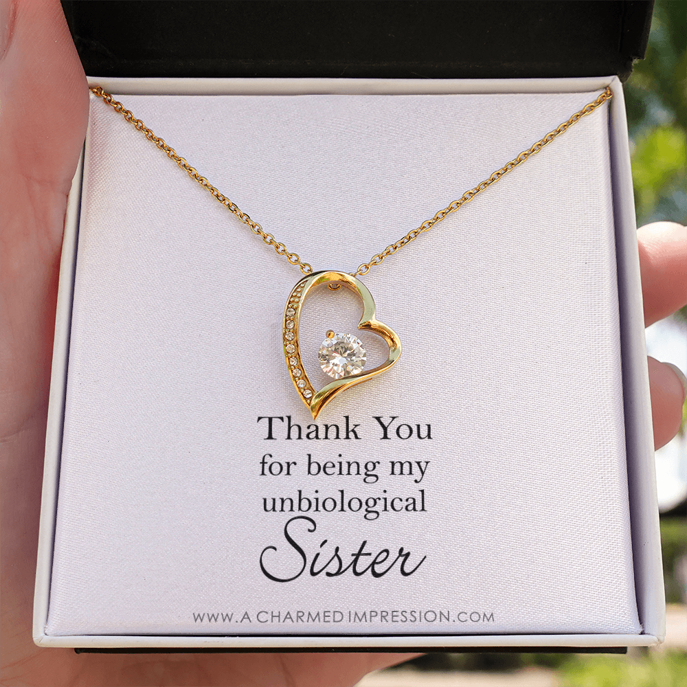 Unbiological Sister Necklace, Bonus Sister Gift, Sister-In-Law Gift, Jewelry for Sister in Law, Step Sister Gift, Soul Sister, Best Friend