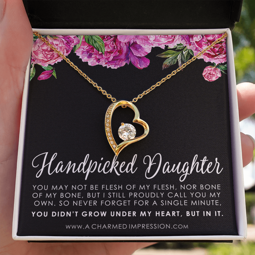 Handpicked Daughter, Stepdaughter Gift for Step Daughter, Infinite Love, Bonus Daughter, Adopted Child, Gift for Girls, Unbiological Child