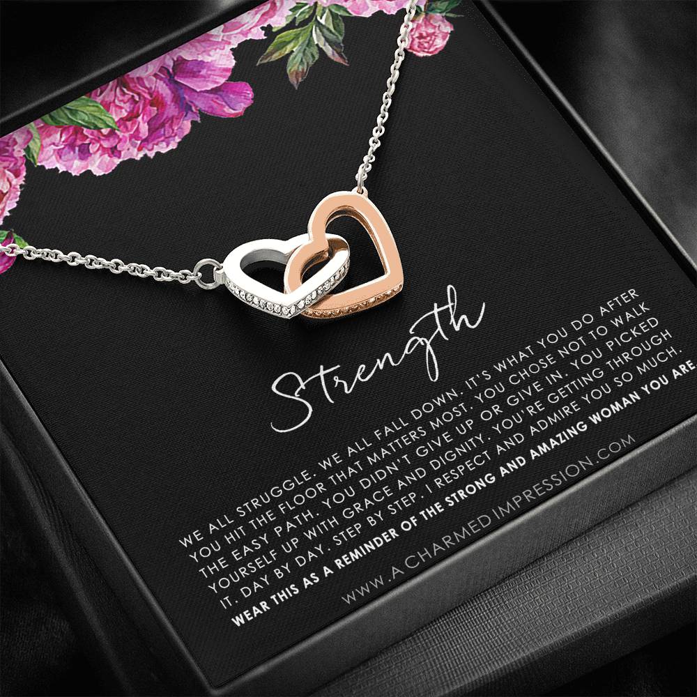 Strength Necklace, Infertility Miscarry Gift, Depression, Mental Health, Fertility Wish, Cancer Survivor Necklace, Breast Cancer Survivor