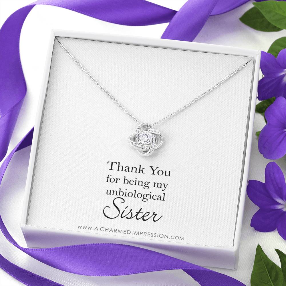 Unbiological Sister Necklace, Bonus Sister Gift, Sister-In-Law Gift, Jewelry for Sister in Law, Step Sister Gift, Soul Sister, Best Friend
