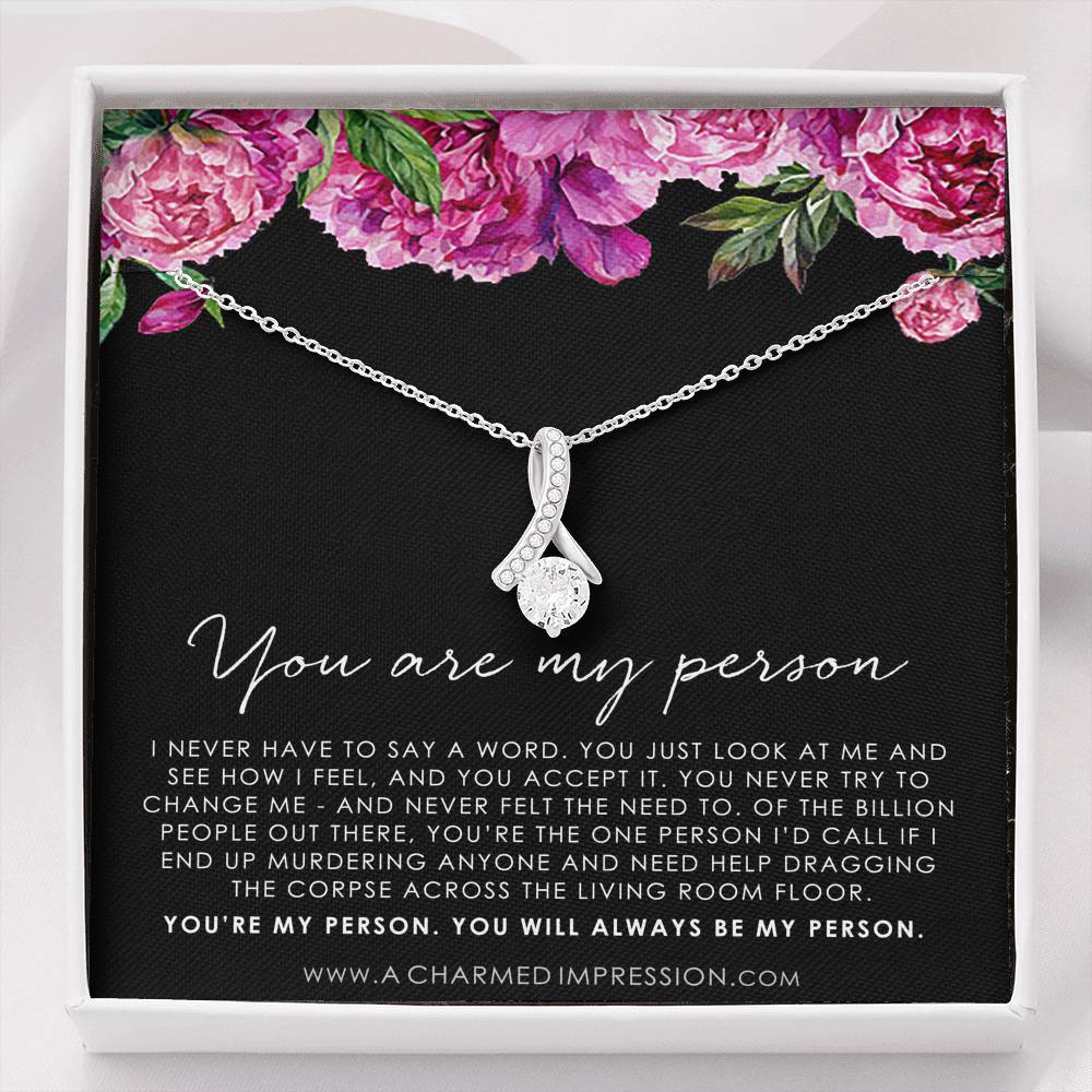You Are My Person Gift, Best Friend Gift, You're My Person Necklace, Greys Anatomy Quote, Bestie Gift, BFF Gift