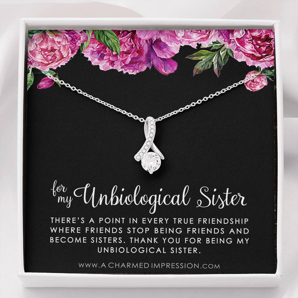 Unbiological Sister Necklace, Bonus Sister Gift, Sister-In-Law Gift, Jewelry for Sister in Law, Step Sister Gift, Soul Sister, Best Friend