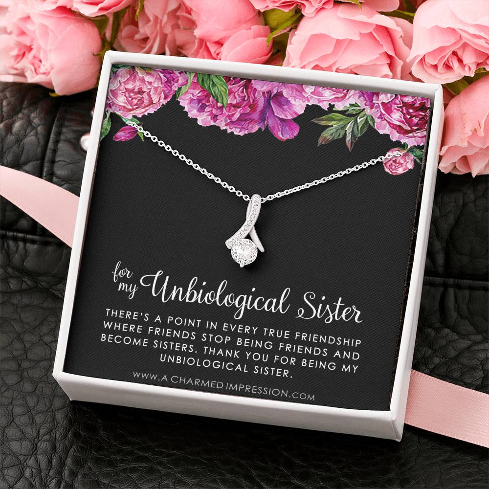 Unbiological Sister Necklace, Bonus Sister Gift, Sister-In-Law Gift, Jewelry for Sister in Law, Step Sister Gift, Soul Sister, Best Friend
