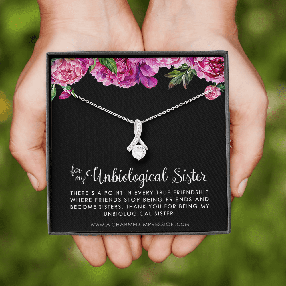 Unbiological Sister Necklace, Bonus Sister Gift, Sister-In-Law Gift, Jewelry for Sister in Law, Step Sister Gift, Soul Sister, Best Friend