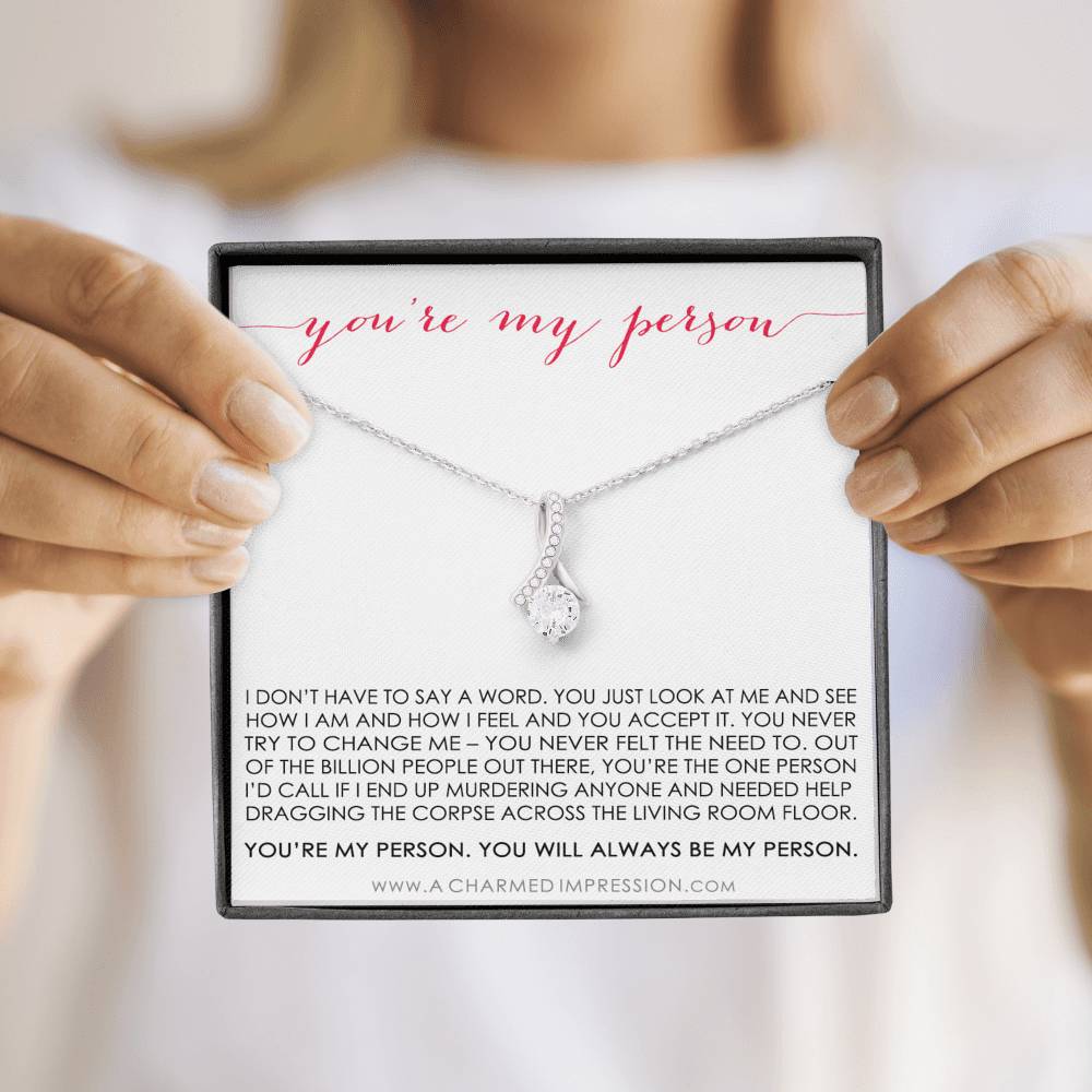 You Are My Person Gift, Best Friend Gift, You're My Person Necklace, Greys Anatomy Quote, Bestie Gift, BFF Gift