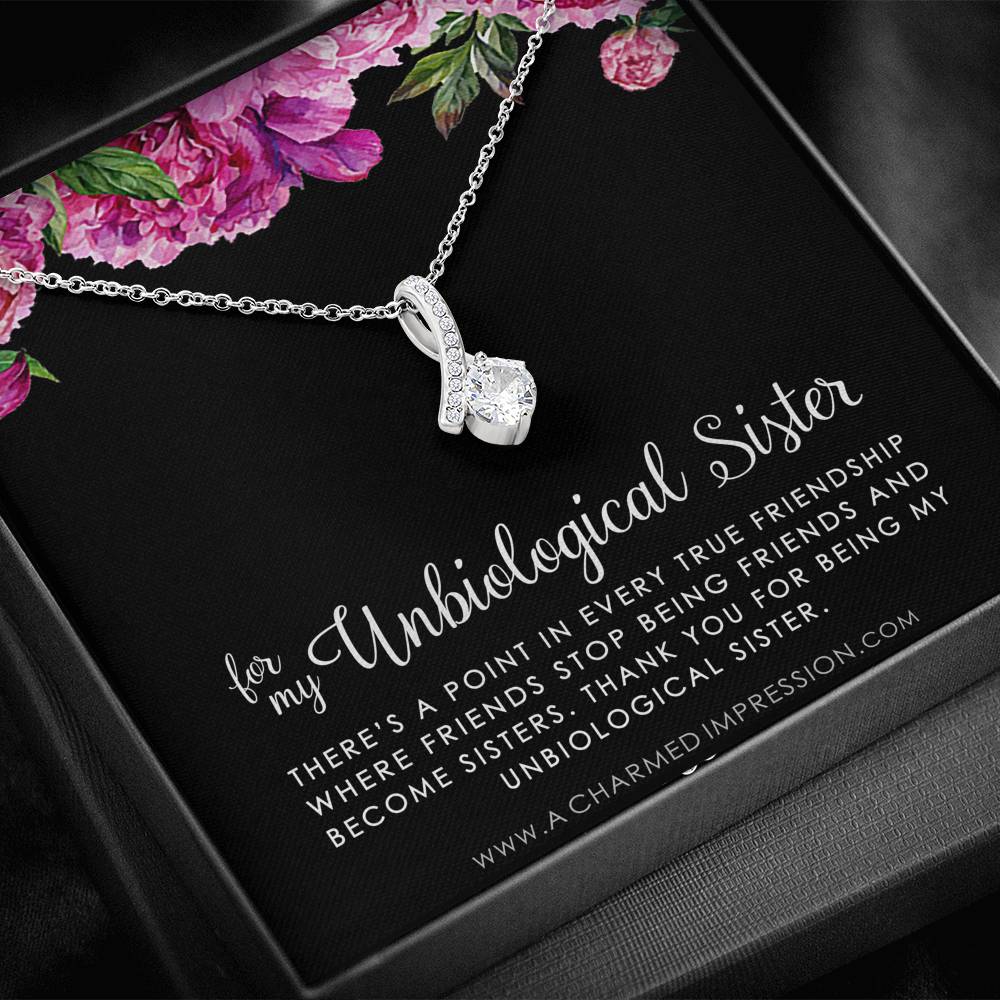 Unbiological Sister Necklace, Bonus Sister Gift, Sister-In-Law Gift, Jewelry for Sister in Law, Step Sister Gift, Soul Sister, Best Friend