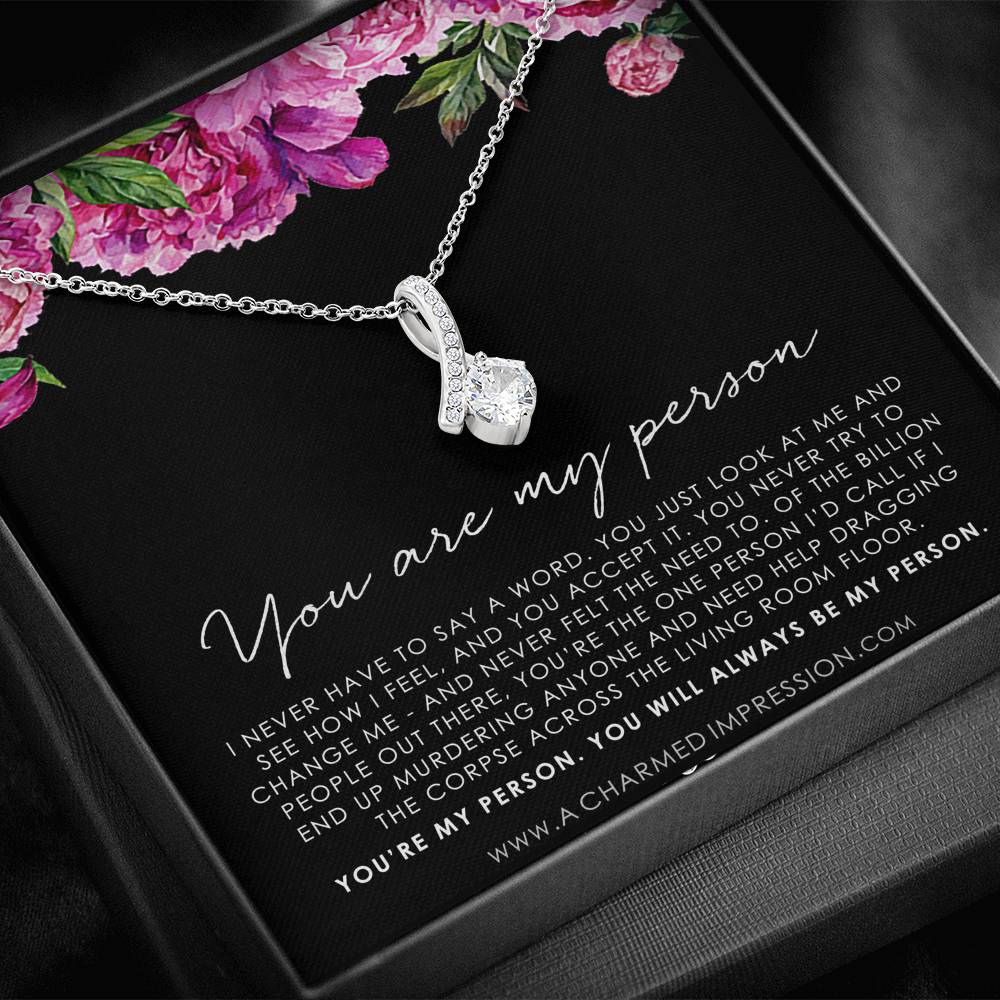 You Are My Person Gift, Best Friend Gift, You're My Person Necklace, Greys Anatomy Quote, Bestie Gift, BFF Gift