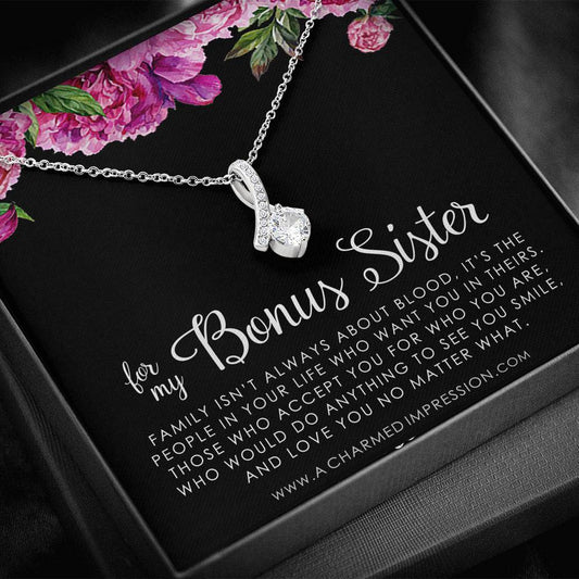 Bonus Sister Gift Necklace, Sister-In-Law Gift, Jewelry For Sister in Law, Step Sister Gift, Soul Sister, Best Friend