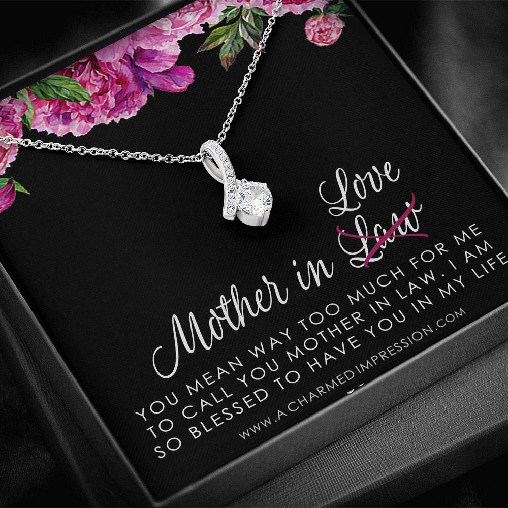 Sentimental Mother In Law Wedding Gift From Bride, Mother of the Groom Necklace, Future Mother in Law Wedding Gift, Gift For Mother-In-Law