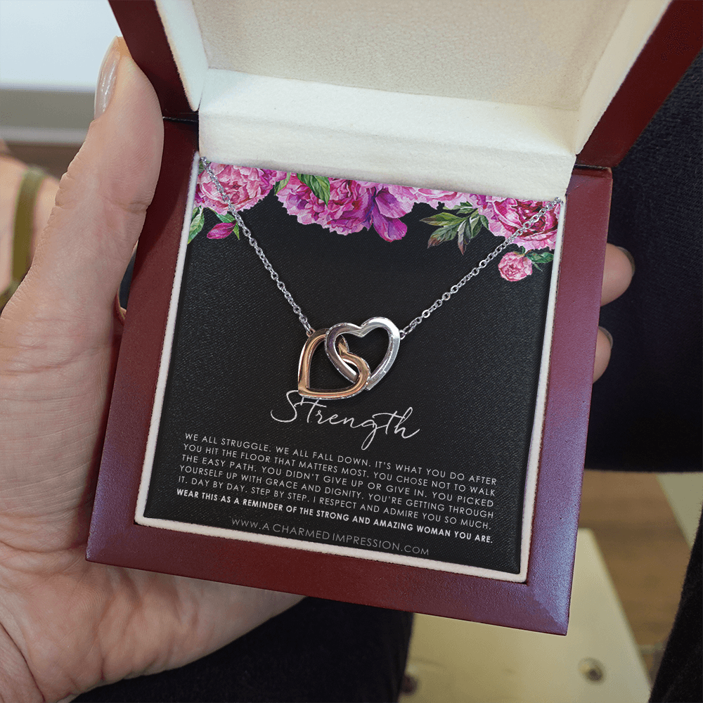 Strength Necklace, Infertility Miscarry Gift, Depression, Mental Health, Fertility Wish, Cancer Survivor Necklace, Breast Cancer Survivor