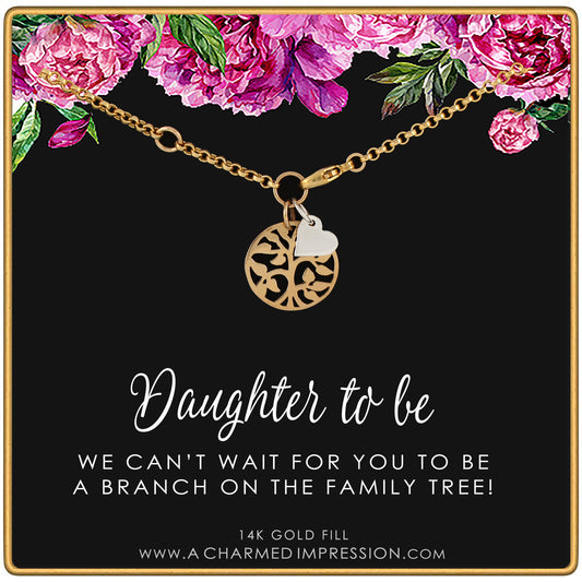 A Charmed Impression Daughter-to-Be - Gold Tree with Heart Bracelet