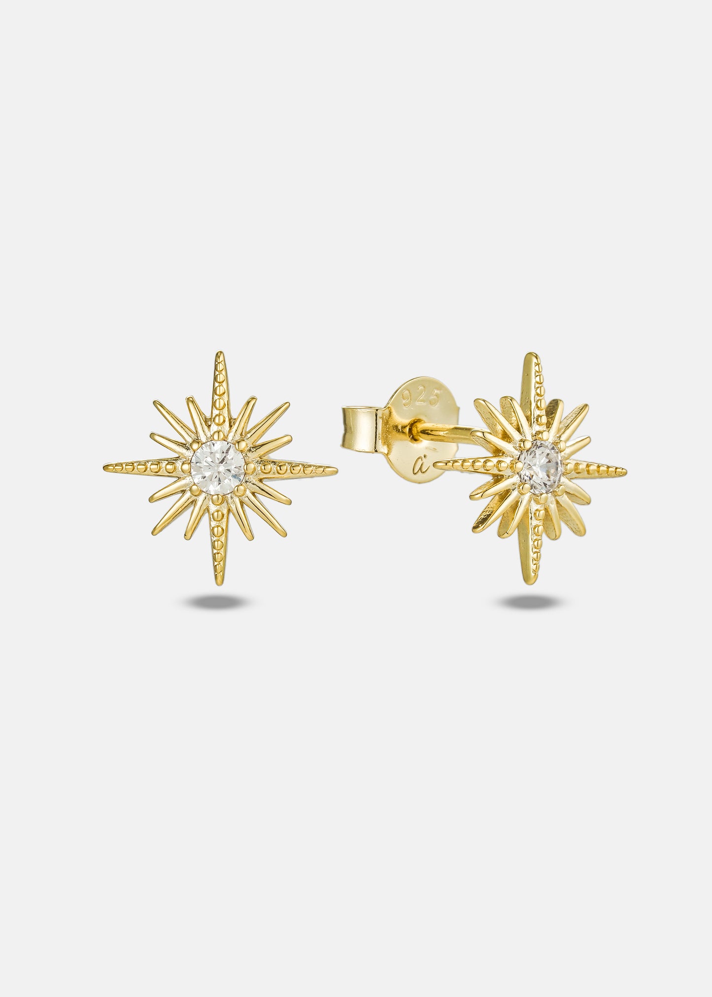 Grandmother & Granddaughter • Unique Gift for Grandma • Infinite Love • Silver • Intentional Keepsake Jewelry - Crystal Starburst Earrings