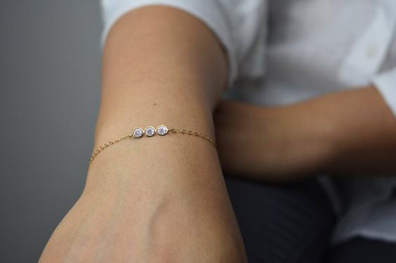 30th Birthday Gifts for Women • 3 Crystal Bracelet• 30th Birthday Bracelet • 3 Decades • Thirty Year Old Birthday Gift • Thirtieth 30 Year Old Birthday Gifts