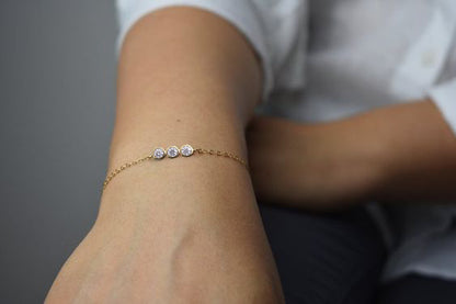 30th Birthday Gifts for Women • 3 Crystal Bracelet• 30th Birthday Bracelet • 3 Decades • Thirty Year Old Birthday Gift • Thirtieth 30 Year Old Birthday Gifts