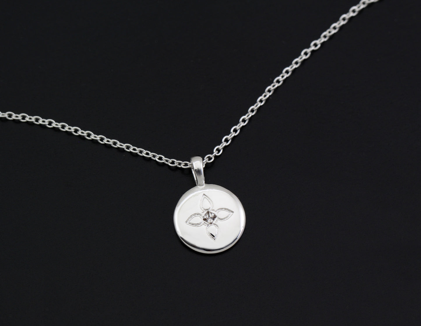 To My Daughter • Inspirational Jewelry • Gifts for Her • From Mom Dad • Ideas for Birthday Christmas Graduation Wedding • Lotus Crystal Disc Necklace