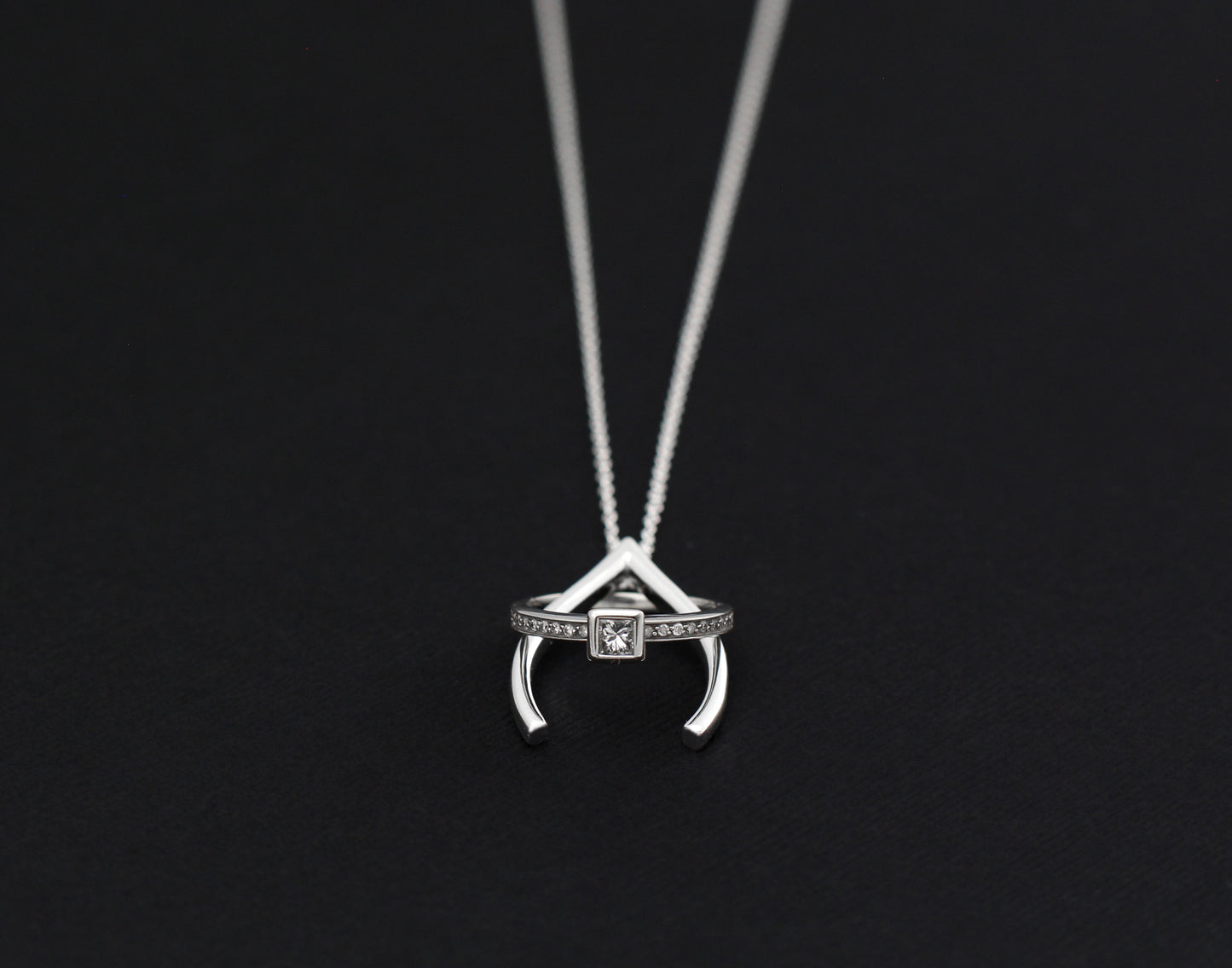 Ring Holder Necklace Gold Wishbone, Silver Engagement Ring Keeper, Good Luck Pendant, Dainty Jewelry, Gift For Doctor Nurse