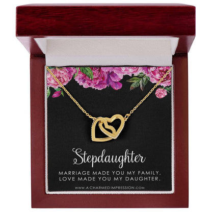 Stepdaughter Gifts from Stepmom Stepdad, Birthday Gifts for Daughter from Mom Dad, Stepdaughter Necklace, Unbiological Daughter Gift