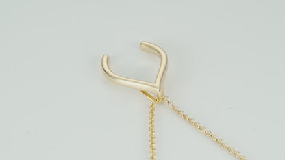 Ring Holder Necklace Gold Wishbone, Silver Engagement Ring Keeper, Good Luck Pendant, Dainty Jewelry, Gift For Doctor Nurse